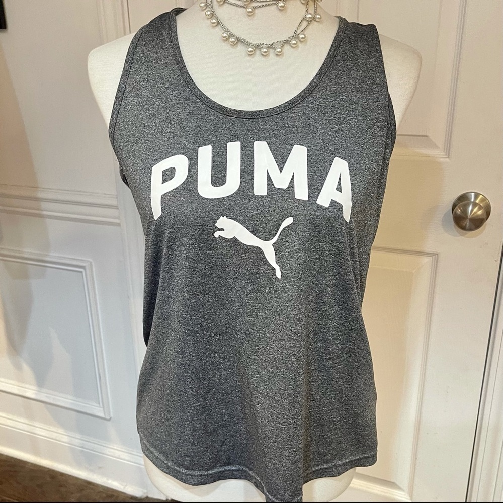 Puma Racerback Graphic Tank Top, Medium